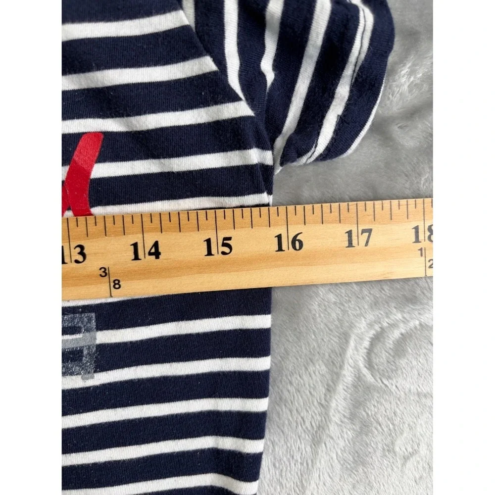 Superdry Premium Entry Tee Shirt Women's T-Shirt L Blue Horizontal Stripes